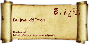 Bujna Áron névjegykártya