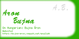 aron bujna business card
